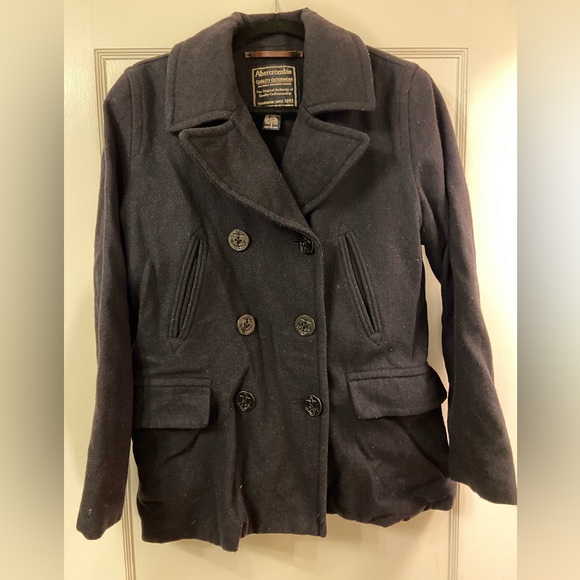 Vintage Navy Abercrombie and Fitch Wool Peacoat - Picture 3 of 8